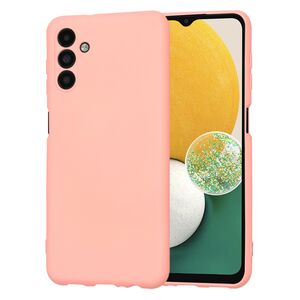 Husa pentru  Samsung Galaxy A13 5G Liquid Silicone, subțire, captusita cu microfibra, anti amprentă, protectie cameră foto, roz