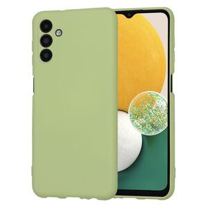 Husa pentru  Samsung Galaxy A13 5G Liquid Silicone, subțire, captusita cu microfibra, anti amprentă, protectie cameră foto, verde