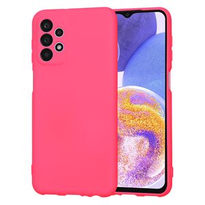 Husa pentru  Samsung Galaxy A23 5G, 4G Liquid Silicone, subțire, captusita cu microfibra, anti amprentă, protectie cameră foto, fucsia