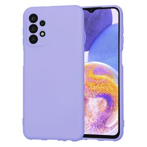 Husa pentru  Samsung Galaxy A23 5G, 4G Liquid Silicone, subțire, captusita cu microfibra, anti amprentă, protectie cameră foto, lavanda