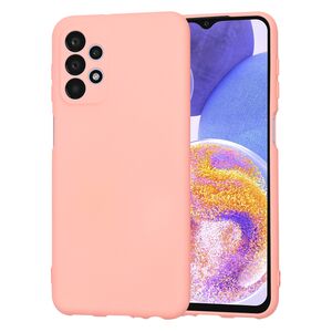 Husa pentru  Samsung Galaxy A23 5G, 4G Liquid Silicone, subțire, captusita cu microfibra, anti amprentă, protectie cameră foto, roz