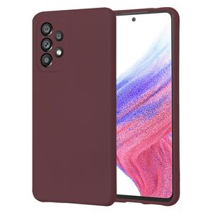 Husa pentru  Samsung Galaxy A53 5G Liquid Silicone, subțire, captusita cu microfibra, anti amprentă, protectie cameră foto, bordeaux