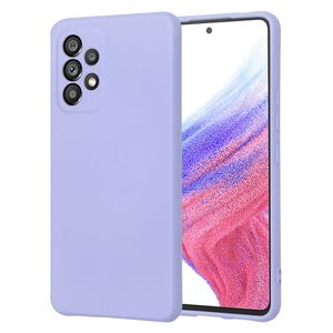 Husa pentru  Samsung Galaxy A53 5G Liquid Silicone, subțire, captusita cu microfibra, anti amprentă, protectie cameră foto, lavanda