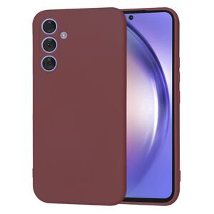 Husa pentru  Samsung Galaxy A54 5G Liquid Silicone, subțire, captusita cu microfibra, anti amprentă, protectie cameră foto, bordeaux