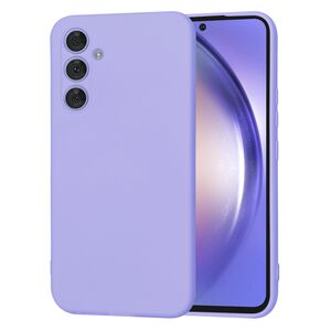 Husa pentru  Samsung Galaxy A54 5G Liquid Silicone, subțire, captusita cu microfibra, anti amprentă, protectie cameră foto, lavanda