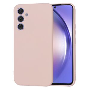 Husa pentru  Samsung Galaxy A54 5G Liquid Silicone, subțire, captusita cu microfibra, anti amprentă, protectie cameră foto, roz inchis