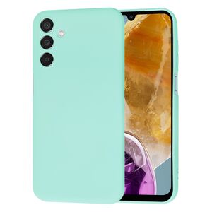 Husa pentru  Samsung Galaxy M15 Liquid Silicone, subțire, captusita cu microfibra, anti amprentă, protectie cameră foto, turcoaz