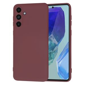 Husa pentru  Samsung Galaxy M55 Liquid Silicone, subțire, captusita cu microfibra, anti amprentă, protectie cameră foto, bordeaux