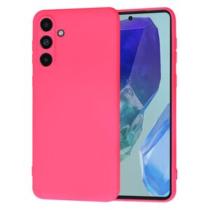 Husa pentru  Samsung Galaxy M55 Liquid Silicone, subțire, captusita cu microfibra, anti amprentă, protectie cameră foto, fucsia