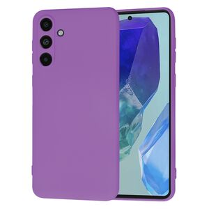 Husa pentru  Samsung Galaxy M55 Liquid Silicone, subțire, captusita cu microfibra, anti amprentă, protectie cameră foto, mov