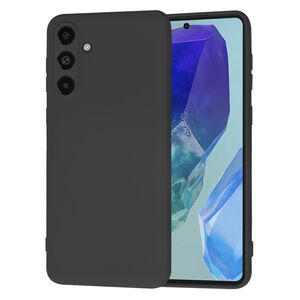 Husa pentru  Samsung Galaxy M55 Liquid Silicone, subțire, captusita cu microfibra, anti amprentă, protectie cameră foto, negru