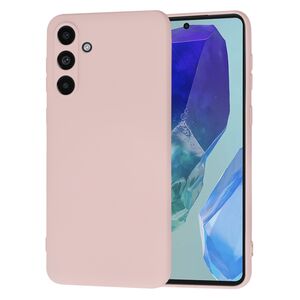 Husa pentru  Samsung Galaxy M55 Liquid Silicone, subțire, captusita cu microfibra, anti amprentă, protectie cameră foto, roz inchis