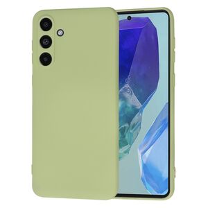 Husa pentru  Samsung Galaxy M55 Liquid Silicone, subțire, captusita cu microfibra, anti amprentă, protectie cameră foto, verde