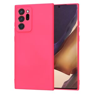 Husa pentru  Samsung Galaxy Note 20 Ultra Liquid Silicone, subțire, captusita cu microfibra, anti amprentă, protectie cameră foto, fucsia