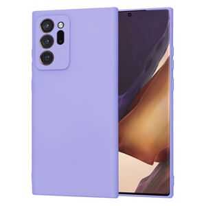 Husa pentru  Samsung Galaxy Note 20 Ultra Liquid Silicone, subțire, captusita cu microfibra, anti amprentă, protectie cameră foto, lavanda