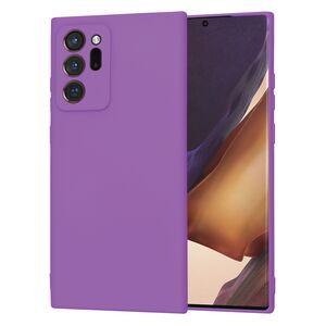 Husa pentru  Samsung Galaxy Note 20 Ultra Liquid Silicone, subțire, captusita cu microfibra, anti amprentă, protectie cameră foto, mov