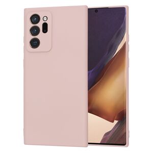 Husa pentru  Samsung Galaxy Note 20 Ultra Liquid Silicone, subțire, captusita cu microfibra, anti amprentă, protectie cameră foto, roz inchis
