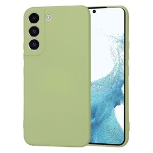 Husa pentru  Samsung Galaxy S22 5G Liquid Silicone, subțire, captusita cu microfibra, anti amprentă, protectie cameră foto, verde
