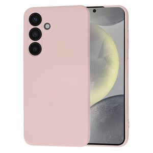 Husa pentru  Samsung Galaxy S24 Liquid Silicone, subțire, captusita cu microfibra, anti amprentă, protectie cameră foto, roz inchis