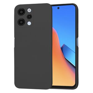 Husa pentru  Xiaomi Redmi 12 5G, Redmi 12 4G Liquid Silicone, subțire, captusita cu microfibra, anti amprentă, protectie cameră foto, negru