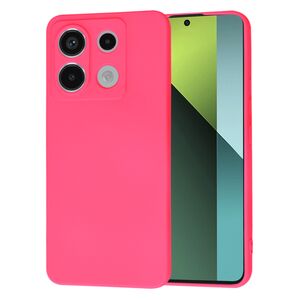 Husa pentru  Xiaomi Redmi Note 13 Pro 5G Liquid Silicone, subțire, captusita cu microfibra, anti amprentă, protectie cameră foto, fucsia
