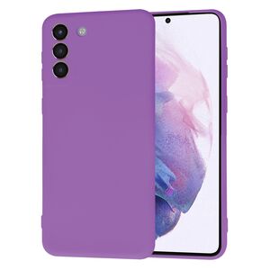 Husa pentru Samsung Galaxy S21+ Plus  Liquid Silicone, subțire, captusita cu microfibra, anti amprentă, protectie cameră foto, mov
