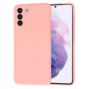 Husa pentru Samsung Galaxy S21+ Plus  Liquid Silicone, subțire, captusita cu microfibra, anti amprentă, protectie cameră foto, roz