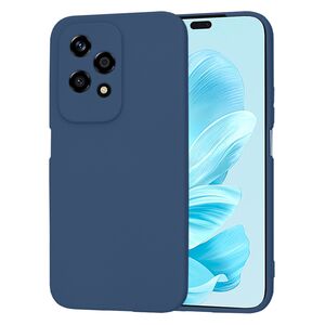 Husa pentru  Honor 200 Lite Liquid Silicone, subțire, captusita cu microfibra, anti amprentă, protectie cameră foto, albastru