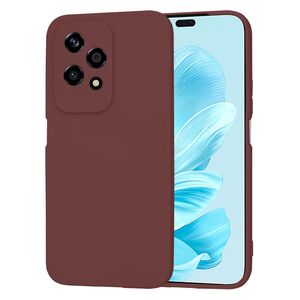 Husa pentru  Honor 200 Lite Liquid Silicone, subțire, captusita cu microfibra, anti amprentă, protectie cameră foto, bordeaux