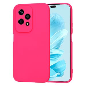 Husa pentru  Honor 200 Lite Liquid Silicone, subțire, captusita cu microfibra, anti amprentă, protectie cameră foto, fucsia