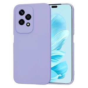 Husa pentru  Honor 200 Lite Liquid Silicone, subțire, captusita cu microfibra, anti amprentă, protectie cameră foto, lavanda