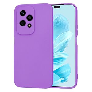 Husa pentru  Honor 200 Lite Liquid Silicone, subțire, captusita cu microfibra, anti amprentă, protectie cameră foto, mov