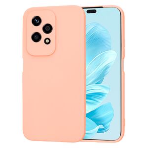 Husa pentru  Honor 200 Lite Liquid Silicone, subțire, captusita cu microfibra, anti amprentă, protectie cameră foto, roz