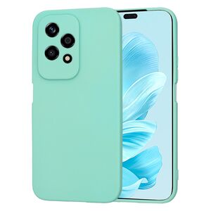 Husa pentru  Honor 200 Lite Liquid Silicone, subțire, captusita cu microfibra, anti amprentă, protectie cameră foto, turcoaz