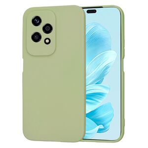 Husa pentru  Honor 200 Lite Liquid Silicone, subțire, captusita cu microfibra, anti amprentă, protectie cameră foto, verde