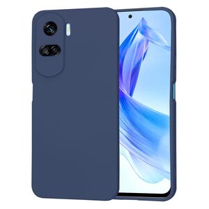 Husa pentru  Honor 90 lite Liquid Silicone, subțire, captusita cu microfibra, anti amprentă, protectie cameră foto, albastru
