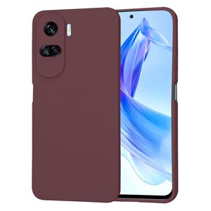 Husa pentru  Honor 90 lite Liquid Silicone, subțire, captusita cu microfibra, anti amprentă, protectie cameră foto, bordeaux
