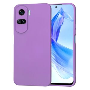 Husa pentru  Honor 90 lite Liquid Silicone, subțire, captusita cu microfibra, anti amprentă, protectie cameră foto, mov