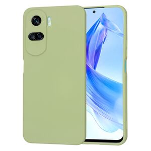 Husa pentru  Honor 90 lite Liquid Silicone, subțire, captusita cu microfibra, anti amprentă, protectie cameră foto, verde