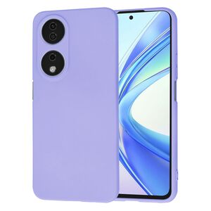 Husa pentru  Honor X7b Liquid Silicone, subțire, captusita cu microfibra, anti amprentă, protectie cameră foto, lavanda