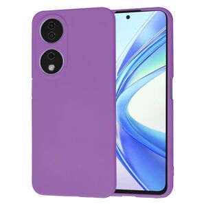 Husa pentru  Honor X7b Liquid Silicone, subțire, captusita cu microfibra, anti amprentă, protectie cameră foto, mov