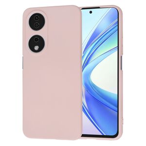 Husa pentru  Honor X7b Liquid Silicone, subțire, captusita cu microfibra, anti amprentă, protectie cameră foto, roz inchis