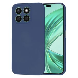 Husa pentru  Honor X8b Liquid Silicone, subțire, captusita cu microfibra, anti amprentă, protectie cameră foto, albastru