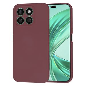 Husa pentru  Honor X8b Liquid Silicone, subțire, captusita cu microfibra, anti amprentă, protectie cameră foto, bordeaux