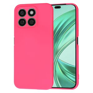 Husa pentru  Honor X8b Liquid Silicone, subțire, captusita cu microfibra, anti amprentă, protectie cameră foto, fucsia
