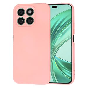 Husa pentru  Honor X8b Liquid Silicone, subțire, captusita cu microfibra, anti amprentă, protectie cameră foto, roz