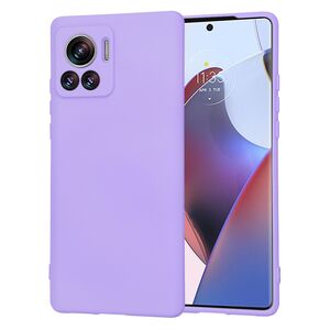 Husa pentru  Motorola Edge 30 Ultra Liquid Silicone, subțire, captusita cu microfibra, anti amprentă, protectie cameră foto, lavanda