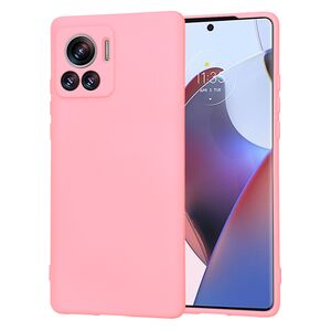 Husa pentru  Motorola Edge 30 Ultra Liquid Silicone, subțire, captusita cu microfibra, anti amprentă, protectie cameră foto, roz
