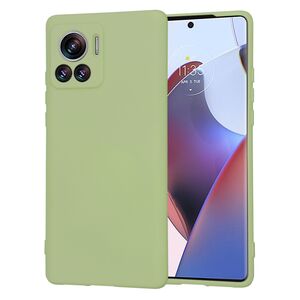 Husa pentru  Motorola Edge 30 Ultra Liquid Silicone, subțire, captusita cu microfibra, anti amprentă, protectie cameră foto, verde