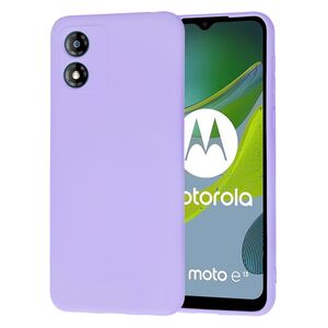 Husa pentru  Motorola Moto E13 Liquid Silicone, subțire, captusita cu microfibra, anti amprentă, protectie cameră foto, lavanda